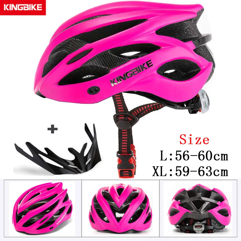 Велосипедный шлем MTB, велосипедный шлем, ультралегкий, для женщин, мужчин, в форме, велосипедный шлем, Триатлон, гоночный, Casco Ciclismo, размер XL/L - Цвет: S-629-rose pink