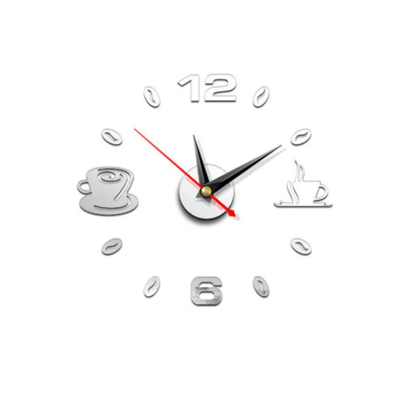 Новые diy акриловые зеркальные настенные наклейки с часами большой современный