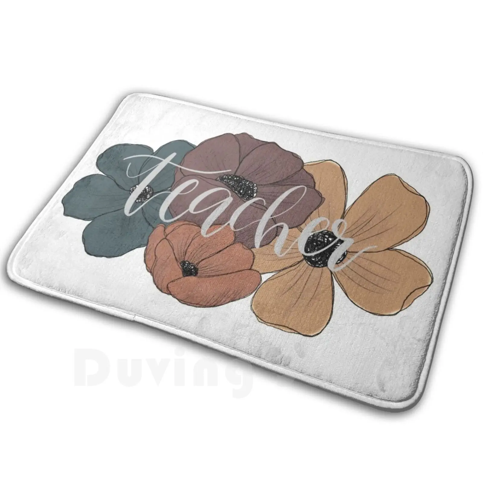 Мягкий Нескользящий Коврик с цветочным рисунком для учителей коврик подушка