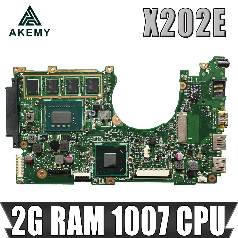 Akemy X202E материнская плата для ноутбука For Asus X201E S200E X201EP тест оригинальная 2G RAM