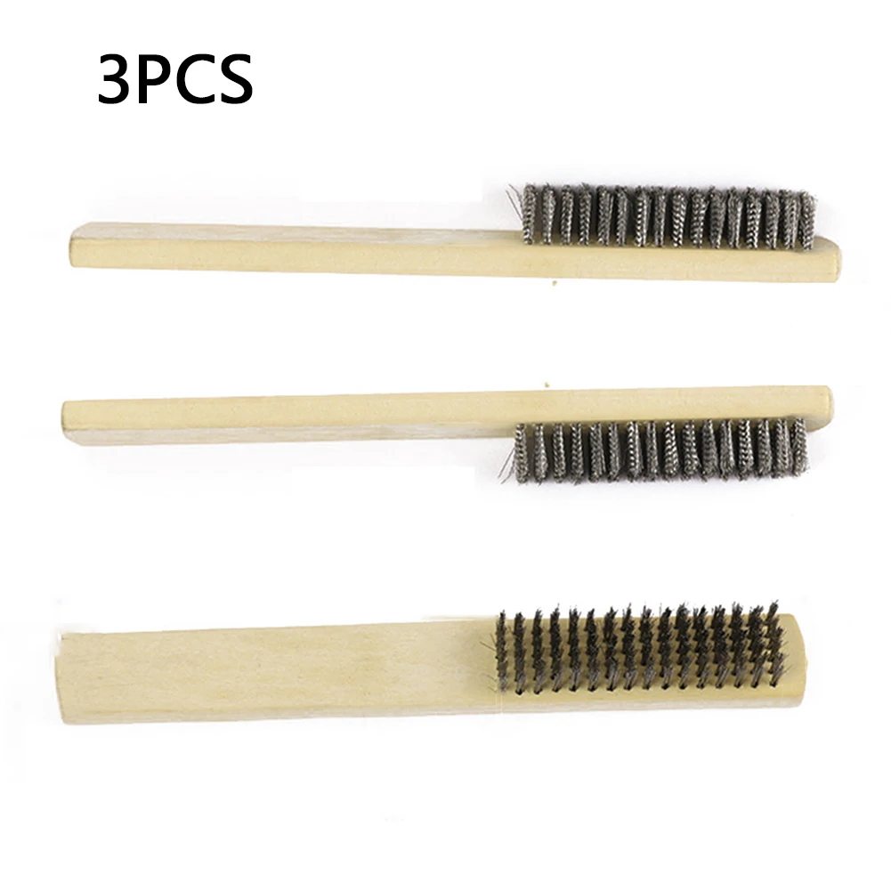 

3PCS Stainless Steel Brush Small Wire Brushes For Metal Rust Removal Welding Seam Metal Polishing Rust Cleaning Tool