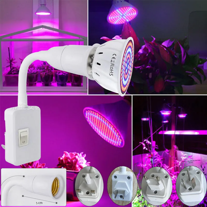 

2Pcs Full Spectrum LED E27 Grow Light Bulb Plant LED Light Hydroponics Lighting Phyto Lamp Greenhouse Growth LED Bulbs Seedling