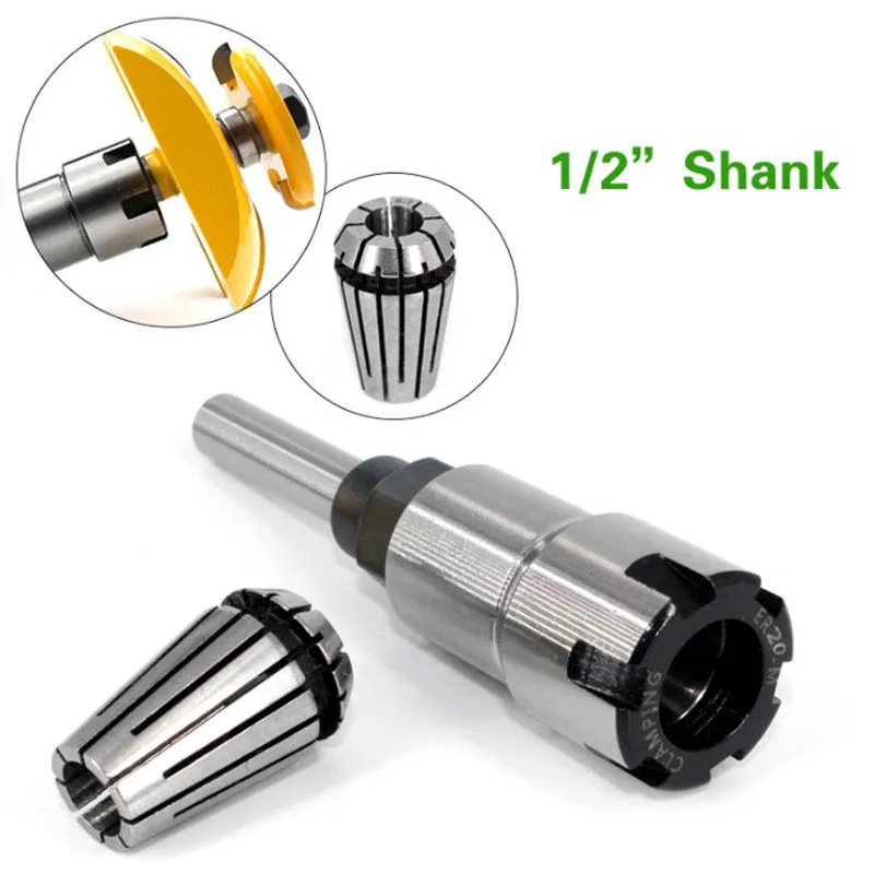 

Milling Cutter Extension Pole 1/2 Handle Trimming Electromechanical Wood Milling ER Chuck Engraving Machine Extension Pole