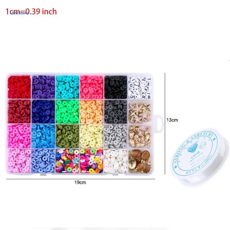 

Bohemian Round Beads for DIY Necklaces Bracelets Earring Craft Set Color 24Grids