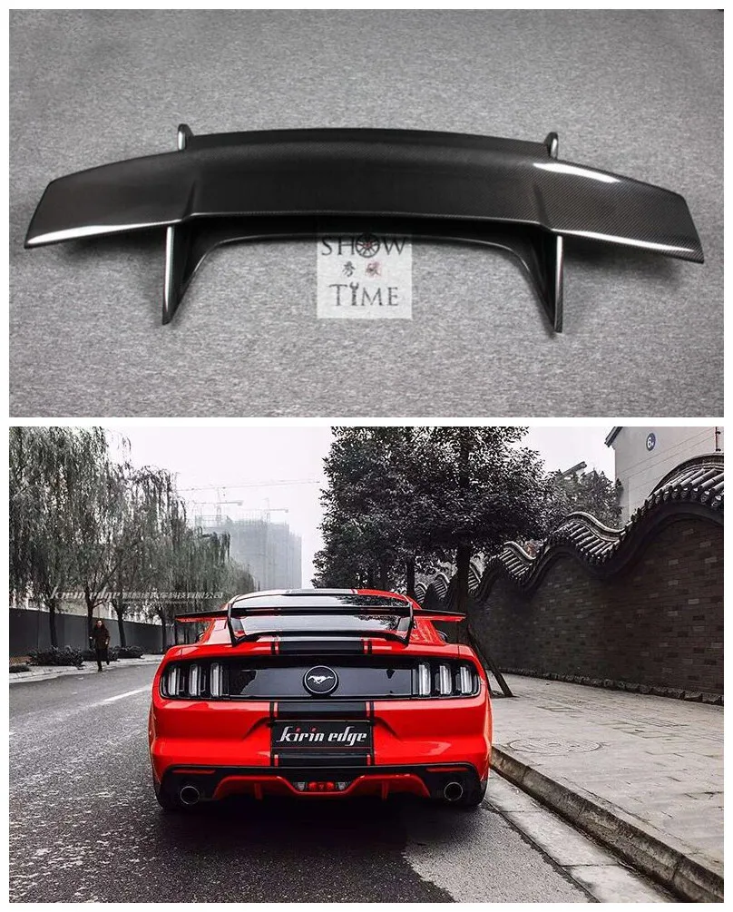Высокое качество углеродного волокна заднего багажника спойлер крыло подходит