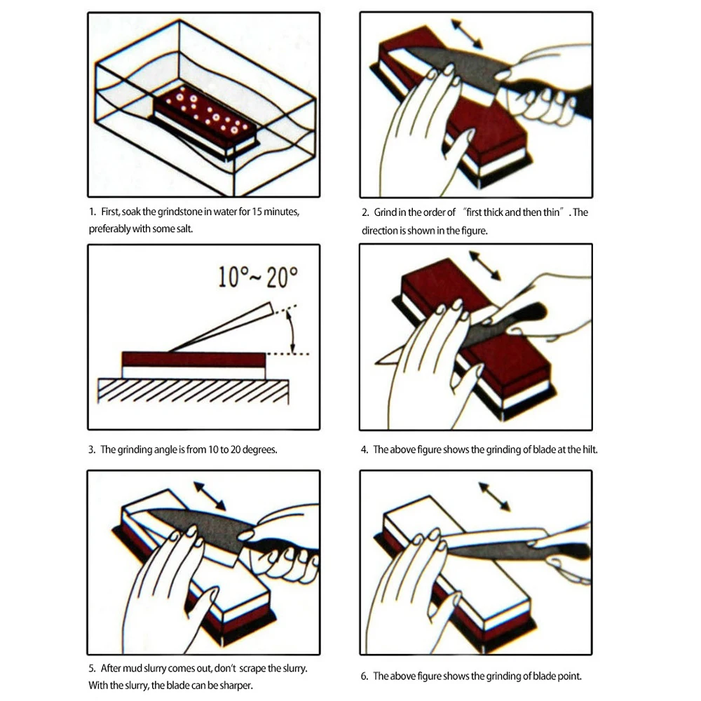 

Knife Sharpener Double-Sided Grinding Stones Set With Non-Slip Bamboo Base And Free Angle Guide 400/1000 3000/8000 Grit