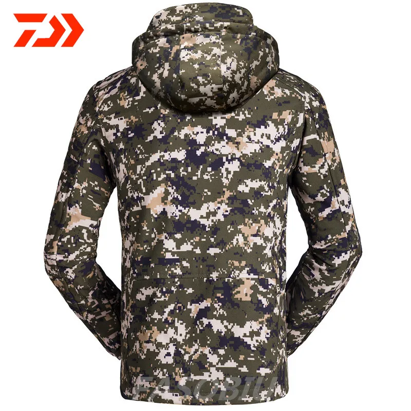

Daiwa Jacket Crepe Fishing Clothing Men Waterproof Warm Fishing Clothes Camouflage Hooded Fishing Jacket Winter Daiwa Clothing