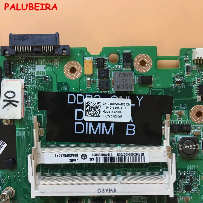 PALUBEIRA DAFM9CMB8C0 для Dell Studio 1558 материнской платы ноутбука CN-04DKNR HM55 PGA989 DDR3 HD5470 полностью протестирована
