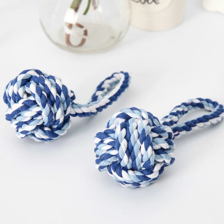 Мяч для жевания собак игрушка хлопковая веревка набор чистки кусать зубы жесткий