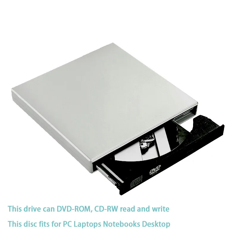 KuWfi USB 2 0 Внешний DVD Оптический привод комбо CD RW горелка DVD/CD ROM проигрыватель Portatil