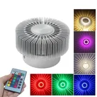 Алюминиевый потолочный светильник, цветная лампа с поверхностным креплением и дистанционным управлением, RGB умный светодиодный светильник с регулируемой яркостью для коридора гостиной, 3 Вт