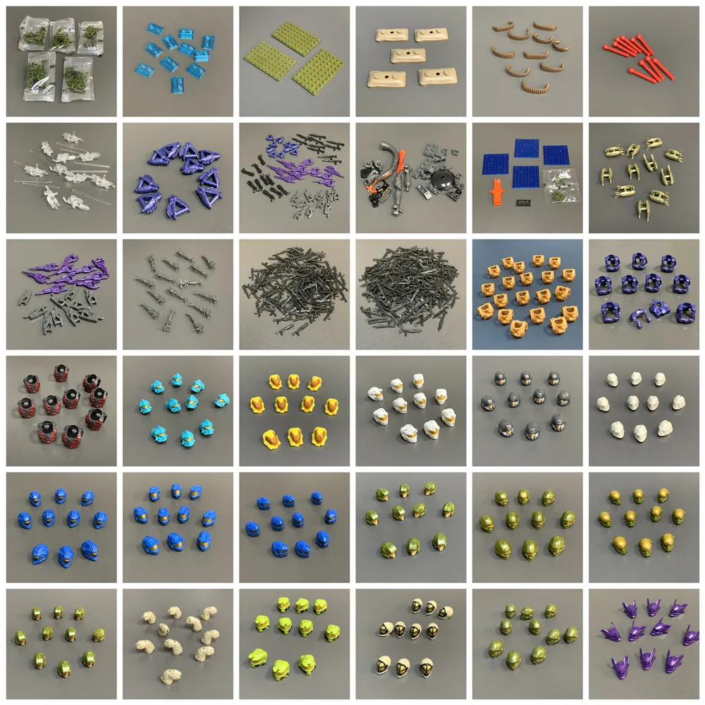 Головная броня оружия Армии Пуля для фигурок строительных блоков Mega Bloks Construx Halo UNSC Spartan Soldier Аксессуары запасных частей.