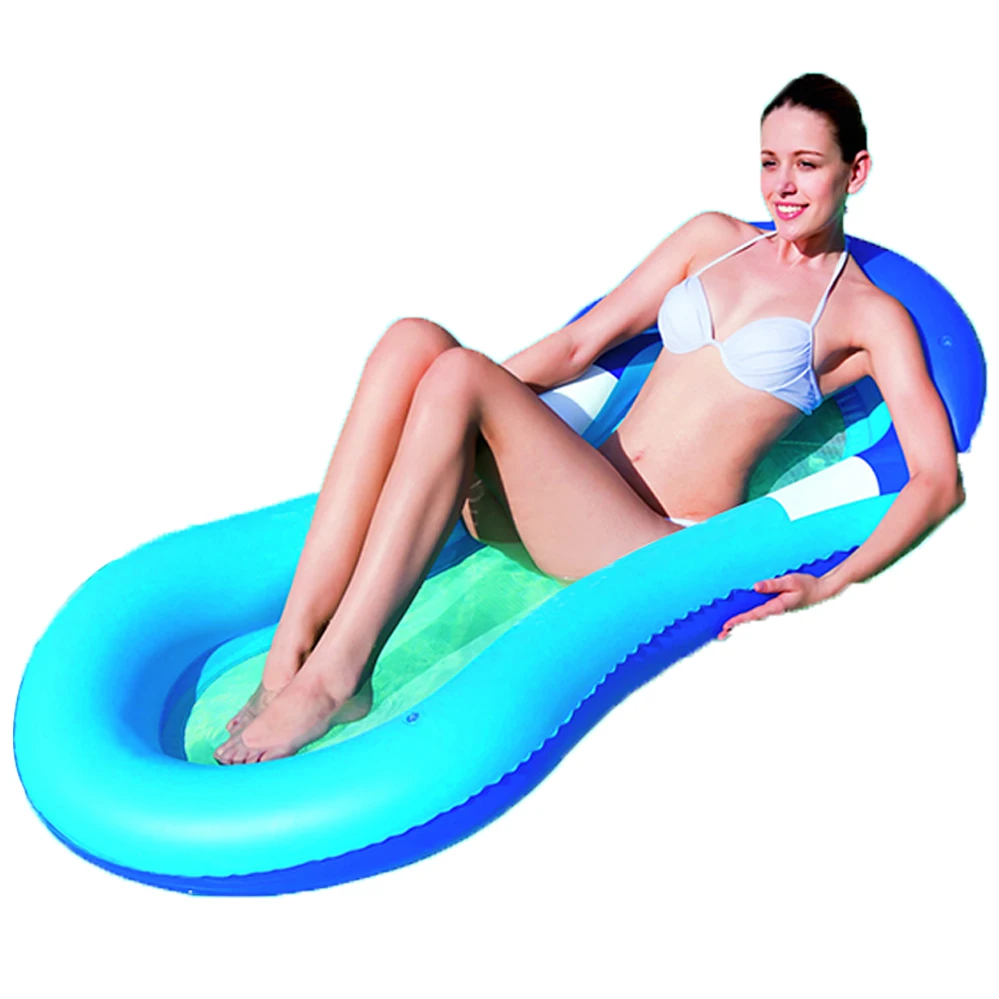 

Inflatable Hammock Swimming Pool Beach Cushion Foldable Floating Sleeping In Air Mattress Lounger Inflatable Air Bed Portable