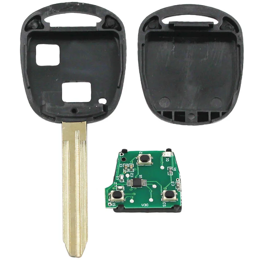 2 кнопки дистанционного брелока для Toyota Prado 120 RAV4 Kluger 315/433 МГц 4C/4D67 чип TOY43 P/N:50171 P/N: