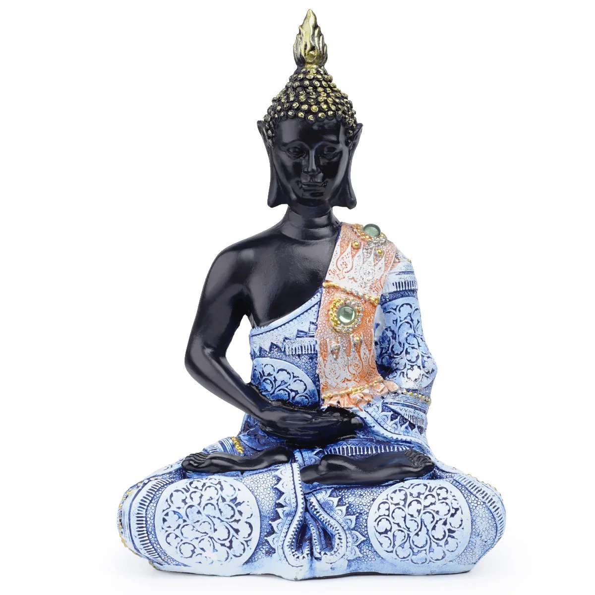 Новая искусственная статуя из зеленой смолы ручной работы буддизм индуистская