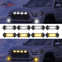 12v led car front grill light exterior beacons signal fog side marker lamps decoration accessories for toyota tacoma 2016 2020