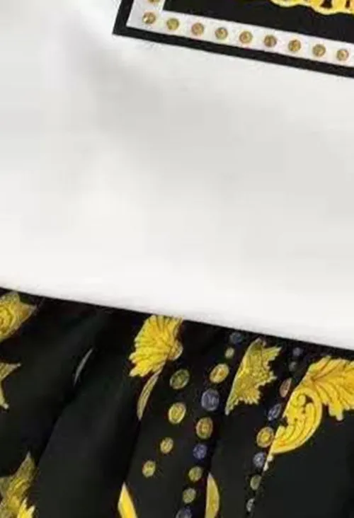 

Summer fashion brand suit black skirt set