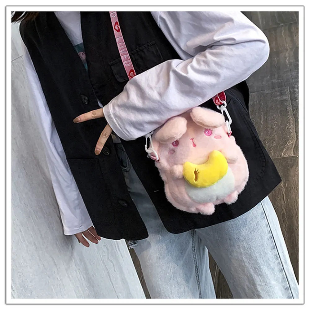 20-30 см белая и розовая плюшевая игрушка Bolso niuna девочка сумка Детский рюкзак мягкие игрушки Кролик плюшевые рюкзаки милая игрушка для детей
