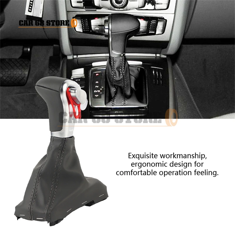 

1 Pcs New Gear Shift Stick Knob Gaiter Boot Cover High Quality Durable For Audi B8 A4 A5 Q5 2009-2016 DSG S-Tronic Gearbox