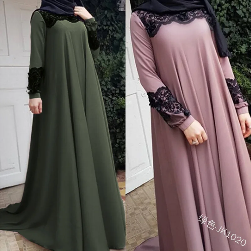 Женское длинное платье-макси WEPBEL Abaya повседневное ТРАПЕЦИЕВИДНОЕ ПЛАТЬЕ С