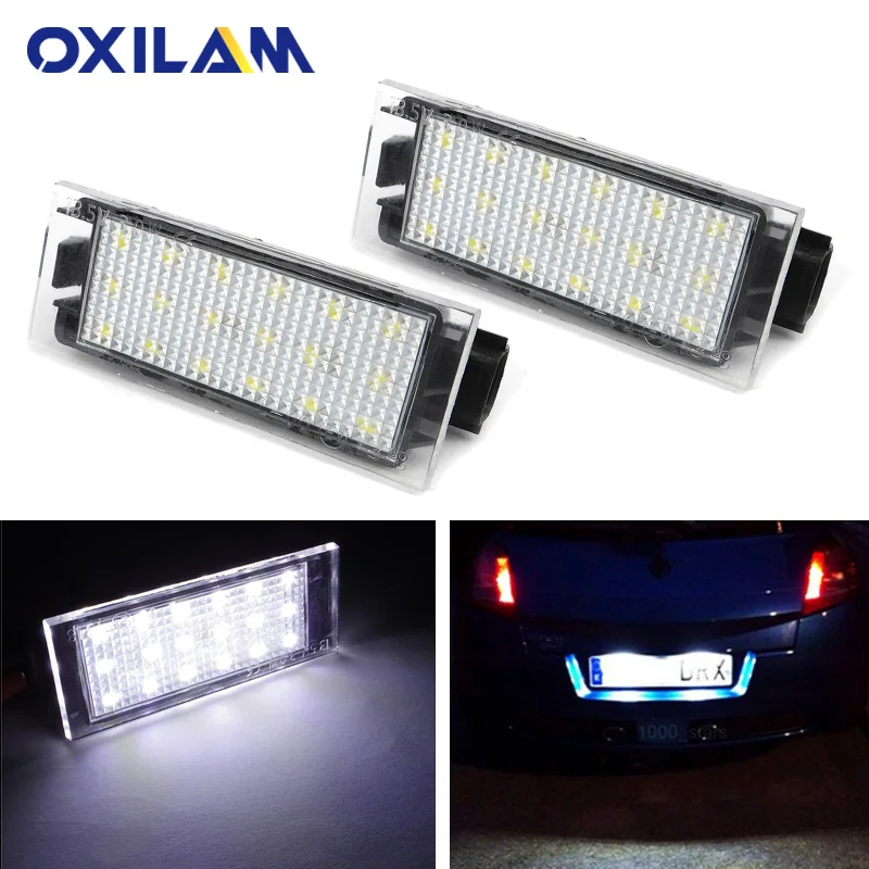 2x Автомобильный светодиодный номерной знак без ошибок освещение для Рено Clio Espace