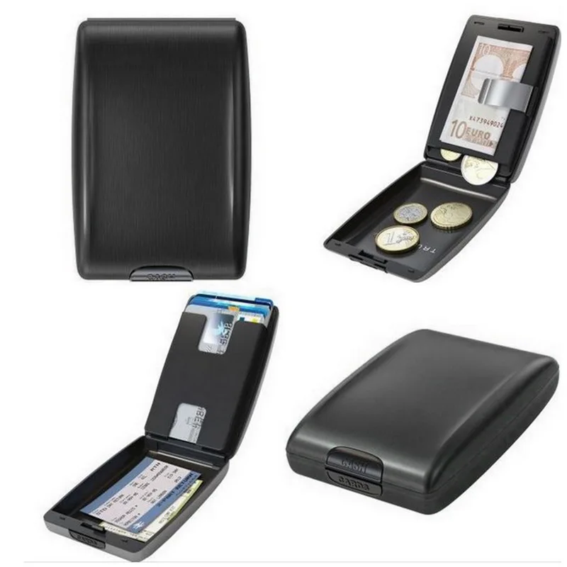 1PC Unisex Aluminum Bank Card Holder Blocking Hard Case Wallet Solid Credit Scanning Protect Women and Men | Багаж и сумки