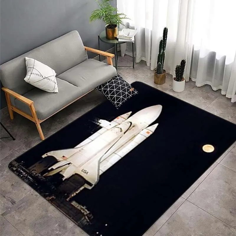 Яркий ковер с искусственным изображением красочного северного сияния, тропической рыбы и 3D узора для детской комнаты.