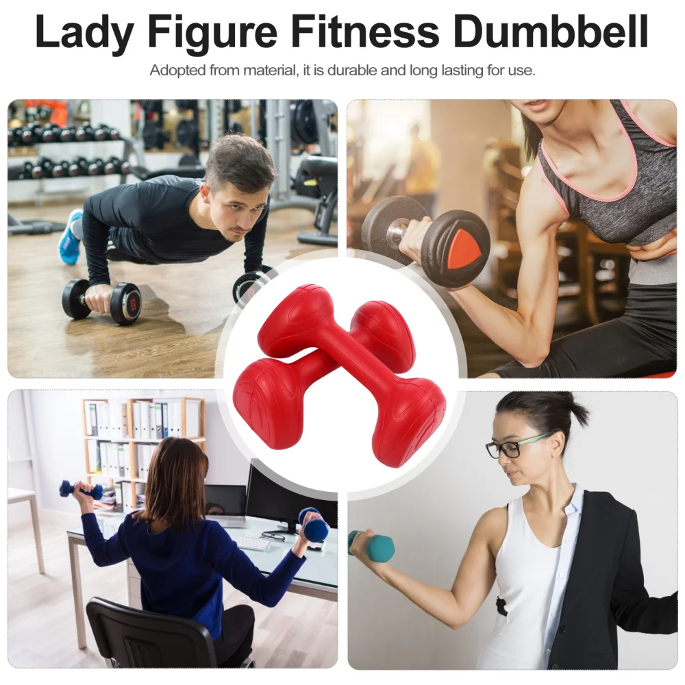 

2 Pcs Lady Figure Fitness Dumbbell Thin Arm Dumbbell Yoga Sports Dumbbell