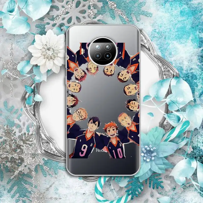 

Haikyuu Anime Hinata attacks high quality Phone Case shell Transparent for Xiaomi Redmi note 10 t 8 9 pro lite 11