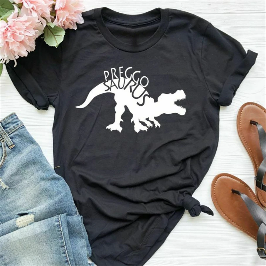 Preggosaurus объявление беременности футболка с динозавром Футболка для беременных
