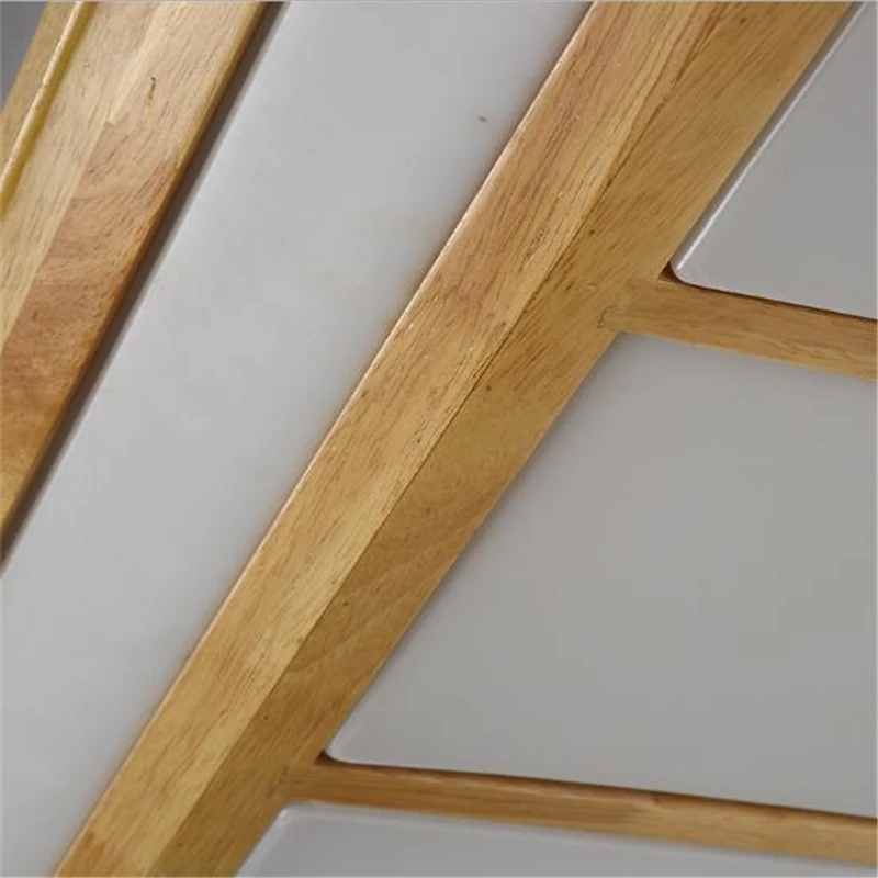 للبيع الشمال LED الخشب مكعب غرفة المعيشة ضوء السقف مربع شعرية النمط الياباني خشب متين مصباح ل ديكور غرفة نوم شحن مجاني IWP