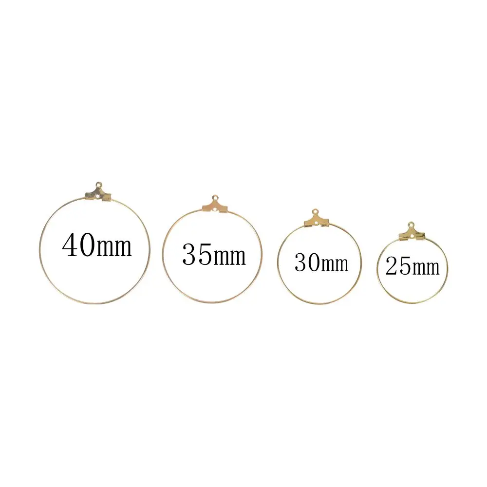30Pcs/Lot 25-40mm Big Round Hoops Earrings Dangle Clasp Earring Wires Hooks DIY Circle Ear Findings Jewelry Making Accessories | Украшения