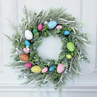 flower garland decorative ring reliable durable multifunctional easter eggs wreath wedding holiday party garden home decor