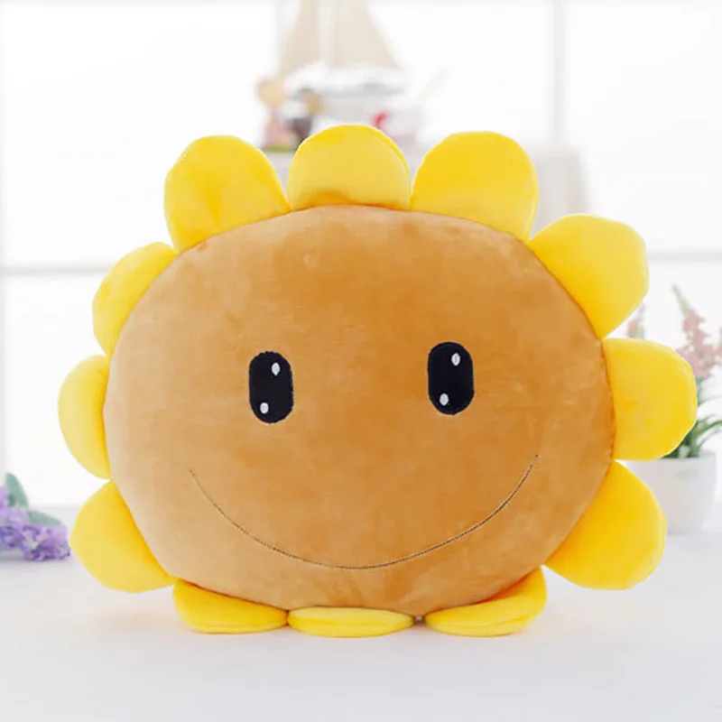 Kawaii плюшевая Милая мультяшная Подушка Подсолнух мягкая наполненная растение
