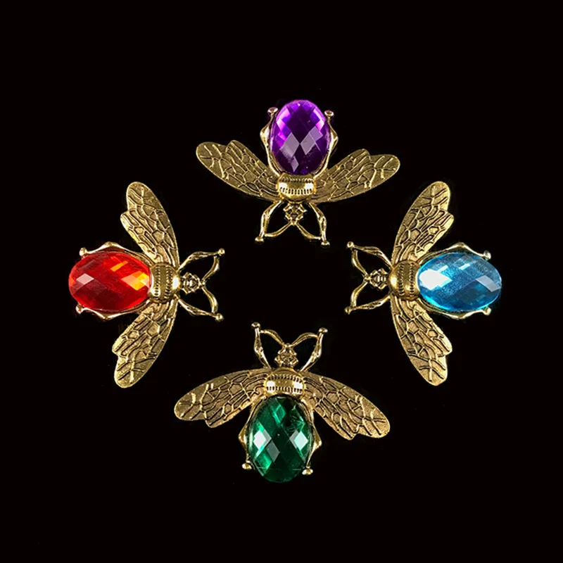 2019New 60 шт. Акрил животных насекомых пчела сплав кнопка для Сделай Сам DIY бигуди