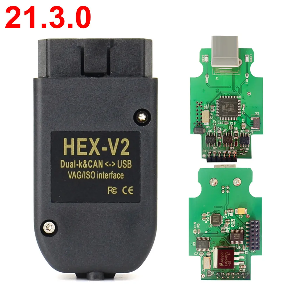 Vag com HEX V2 для vcds 21 3 автомобильного диагностического инструмента интерфейса Vw Audi