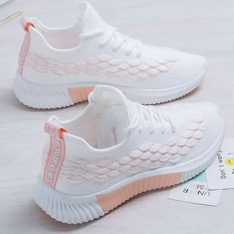

Women's Sport Shoes On The Platform Breath Female Running Sneakers Wedge Heels White Sports Shoes Home Female Sneakers Tennis
