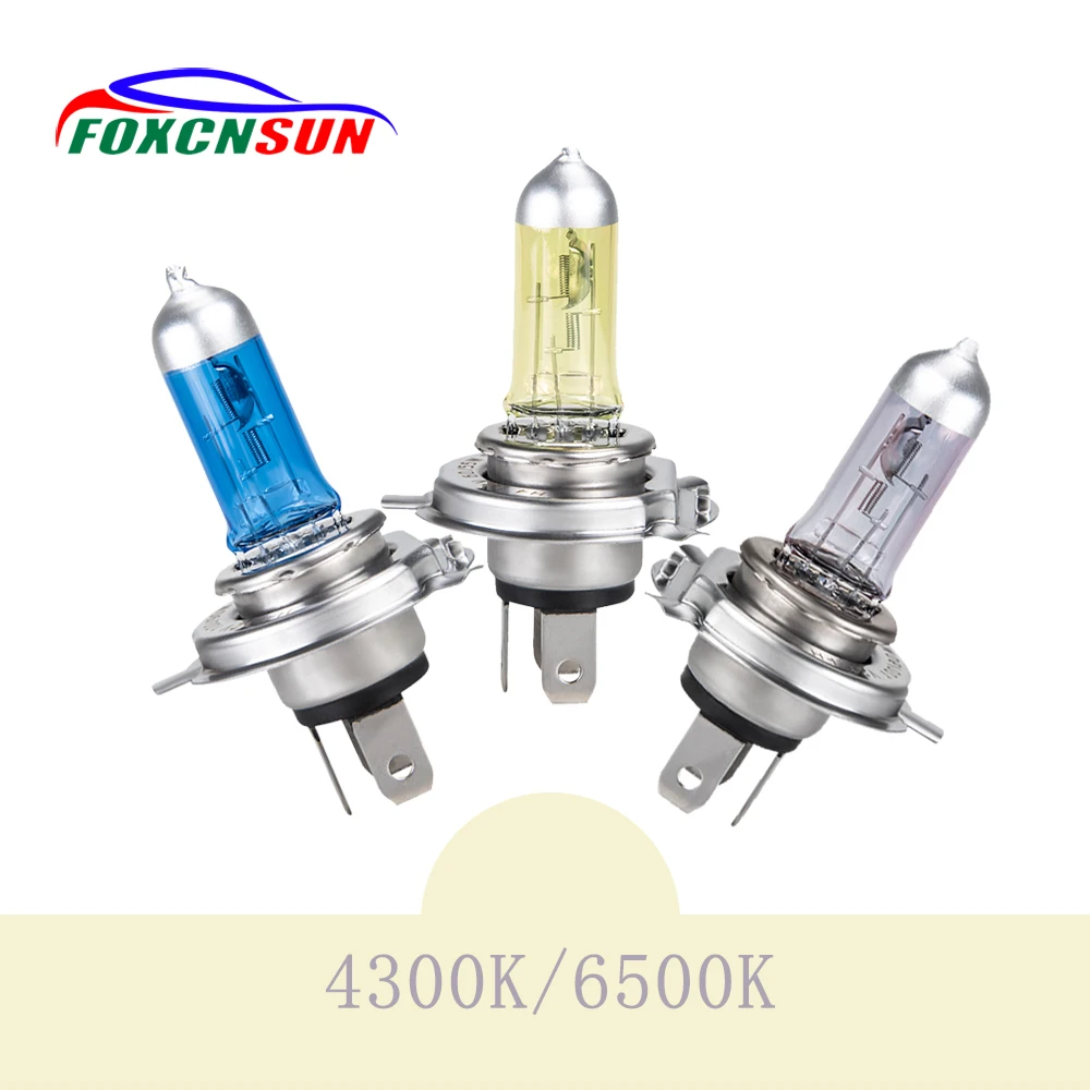 1 шт. автомобиль галогенная лампа H4 H7 галогенные лампы 100W 55W 12V головной светильник