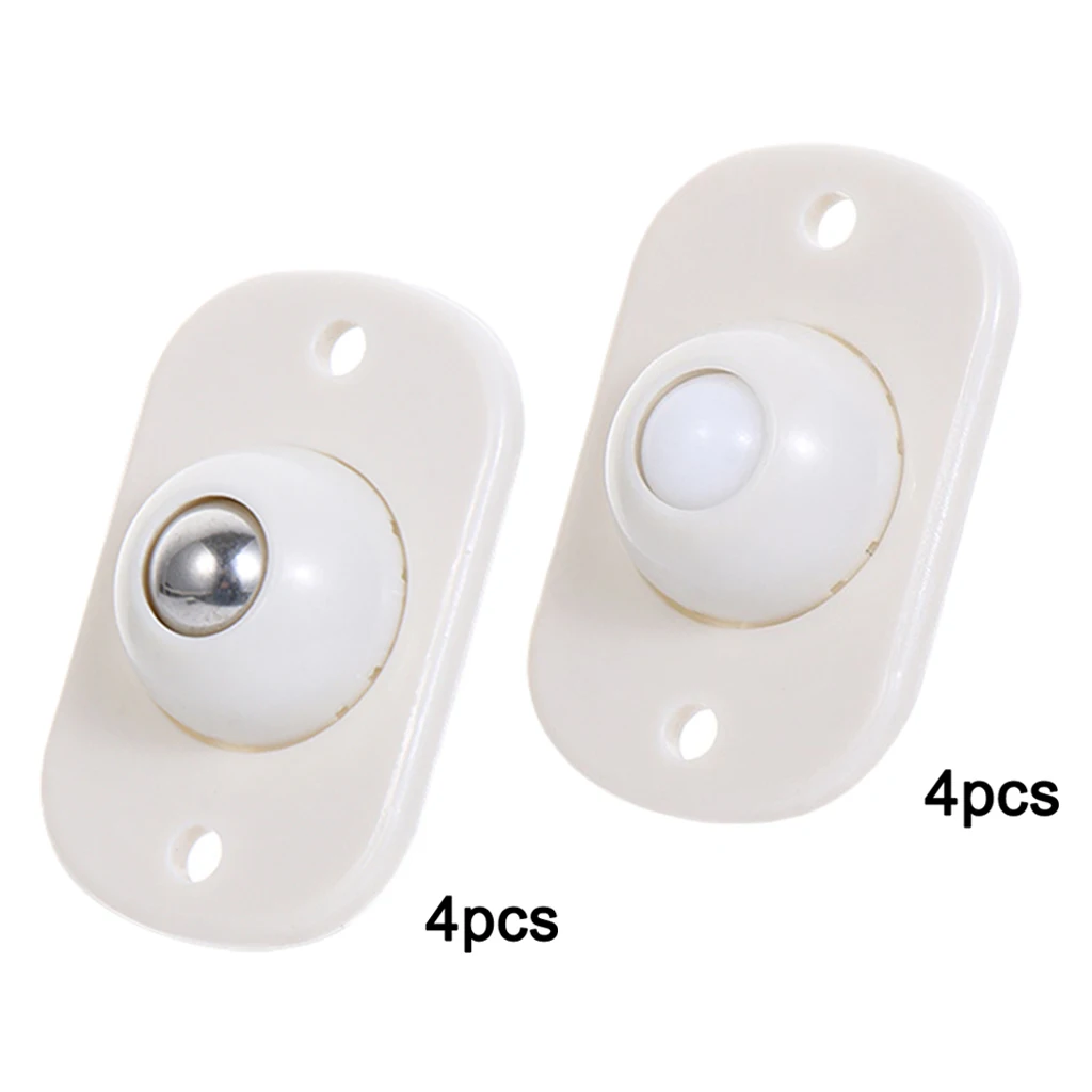 4 Pieces Storage Box Adhesive Pulley Wheels Trash Can Paste Steel Ball | Обустройство дома