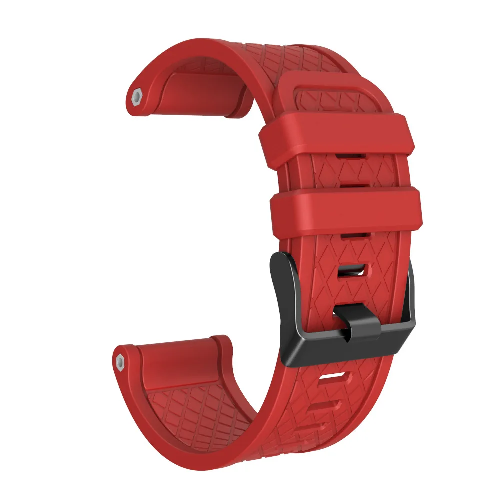 26MM Silicone Replacement Strap For Garmin Fenix 2/Fenix 1/Fenix 3/Fenix 3 HR/Fenix 5X Watchbands Casual Sport Adjustable Strap