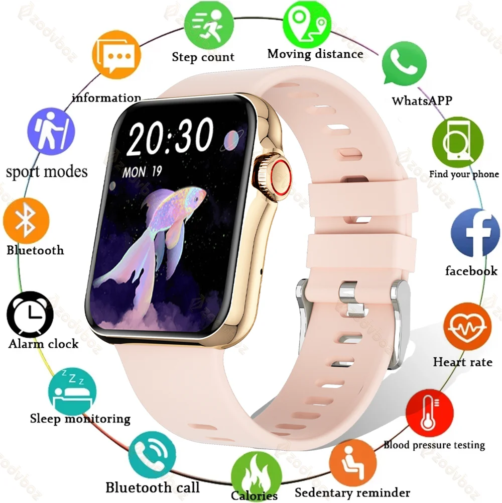 

Смарт-часы с сенсорным экраном HD для мужчин и женщин, спортивный смарт-браслет с поддержкой Bluetooth, звонков, ЭКГ, BP, пульсометром, Смарт-часы дл...