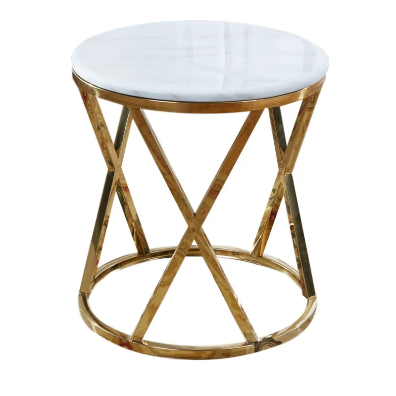 Угловой Столик для дивана из нержавеющей стали круглый журнальный столик