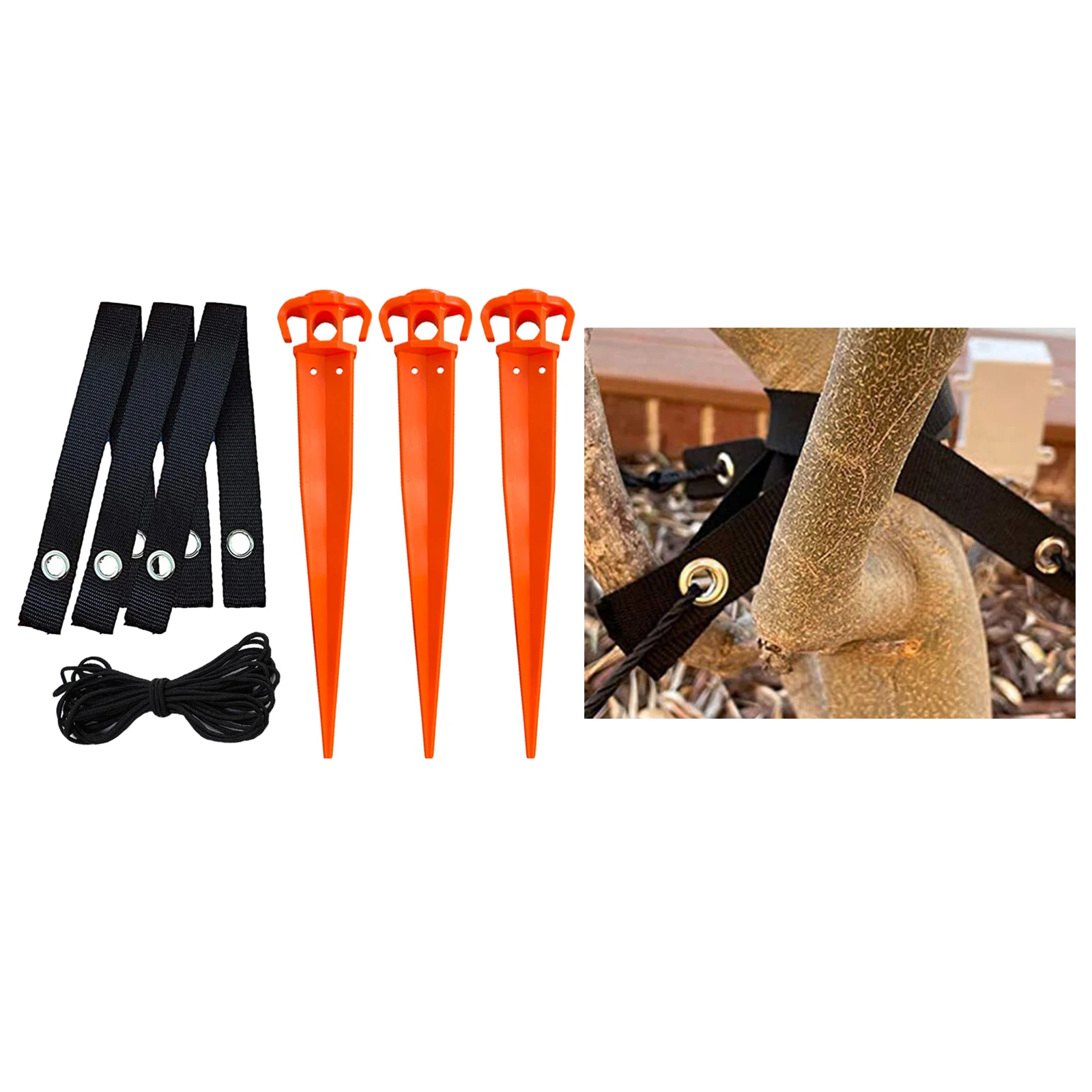 

Garden Stakes Anchors Plant Support Easy Install Protects Against Wind