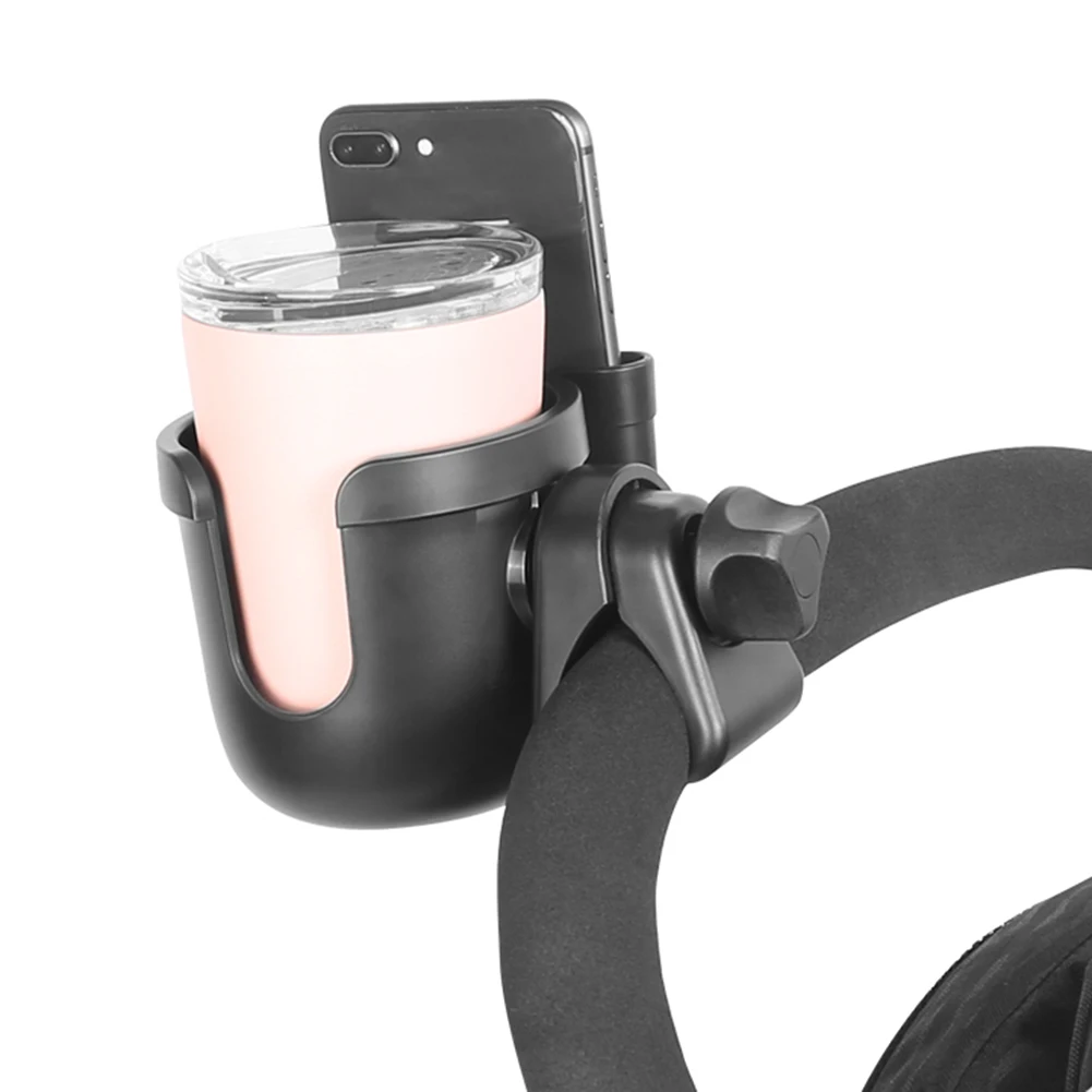 

Wheelchair Universal Cup Holder 2 in 1 Baby Stroller Cup Holder Bicycle Cart Milk Water Bottle Rack Container