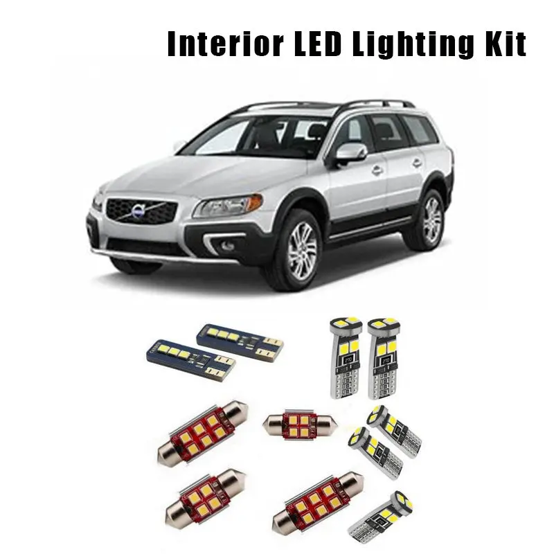 

For 2014 2015 2016 Volvo XC70 8 Bulbs White Canbus Car Interior LED Map Dome Light Kit Fit Reading Ceiling License Plate Lamp