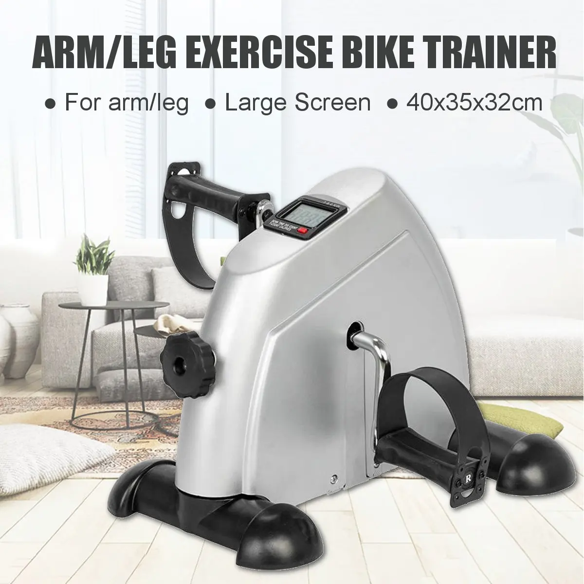 Home Exerciser mini Bike Fitness LCD Display Pedal Exercise Indoor Cycling Stepper Mini Exercise Bike
