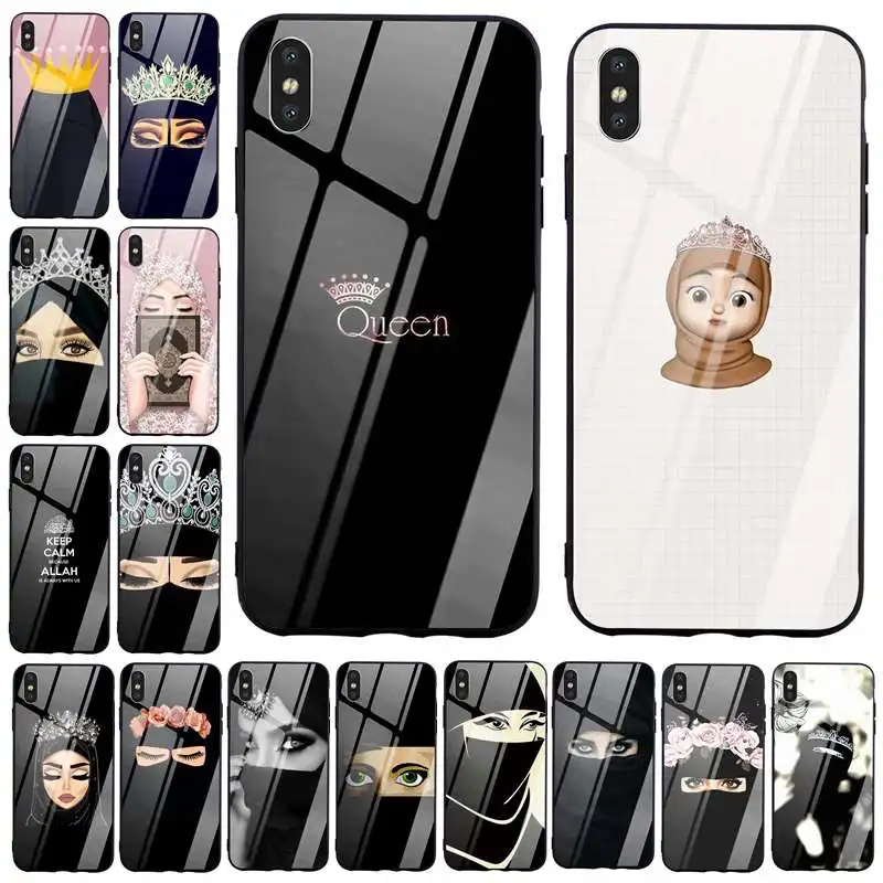 Чехол для iPhone 6 с арабским хиджабом чехол телефона из закаленного стекла Plus