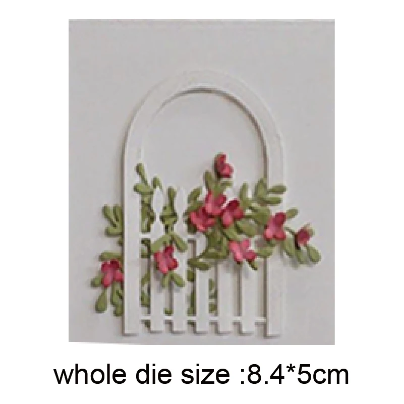 

fence 84*50mm Metal Cutting Dies Stencil for DIY Scrapbooking Album Embossing Paper Cards Decorative Crafts Die Cuts