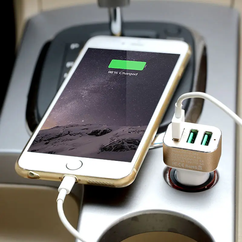 FERISING QC3.0 автомобильное зарядное устройство 3 порта Micro USB 9V 12V мобильный телефон