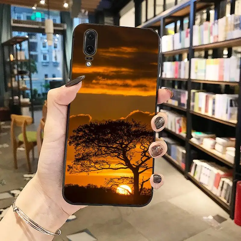 

Tree sunset dusk landscape luxury mobile coverPhone Case For Huawei honor Mate P 10 20 30 40 Pro 10i 9 10 20 8 x Lite